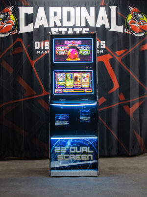 22” Dual Screen Wood Cabinet - Monitors Included