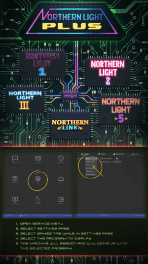 northern light plus by jenka lab — game board (machine sold separately)