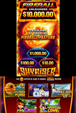 skyriser fireball unleashed by banilla games — game board (machine sold separately)