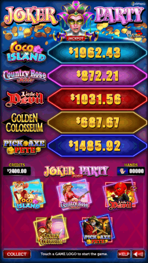 Joker Party by Primero — 5-in-1 Multi-Game Board (Machine Sold Separately)