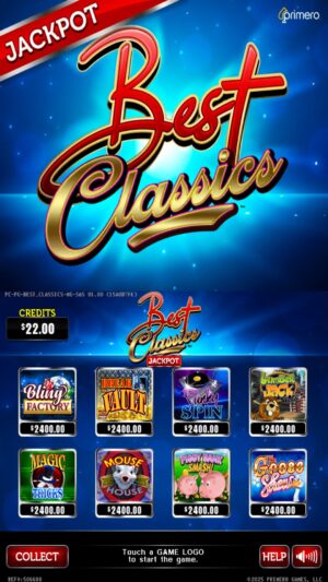 Best Classics by Primero — 9-in-1 Multi-Game Board (Machine Sold Separately)