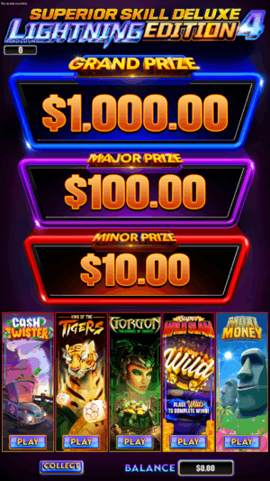Superior Skill Deluxe Lightning Edition 4 by Banilla Games — Game Board (Machine Sold Separately)