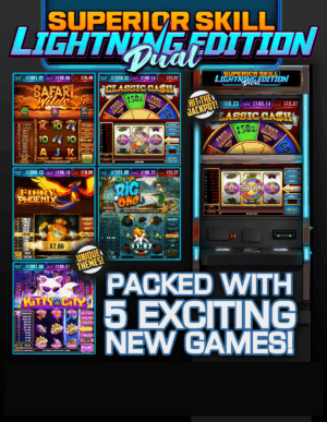 Superior Skill Lighting Edition Dual by Banilla Games — Game Board (Machine Sold Separately)