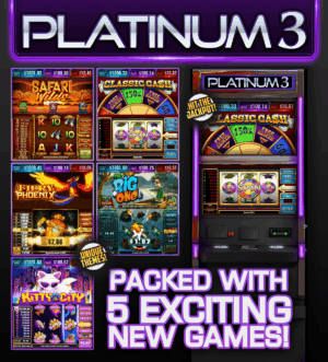 diamond skill games platinum 3 by banilla games — multi game kit (dual 23" lcd, vga)