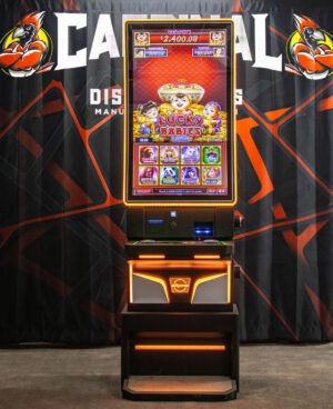 43” Curved Screen Metal Cabinet - Monitor Included